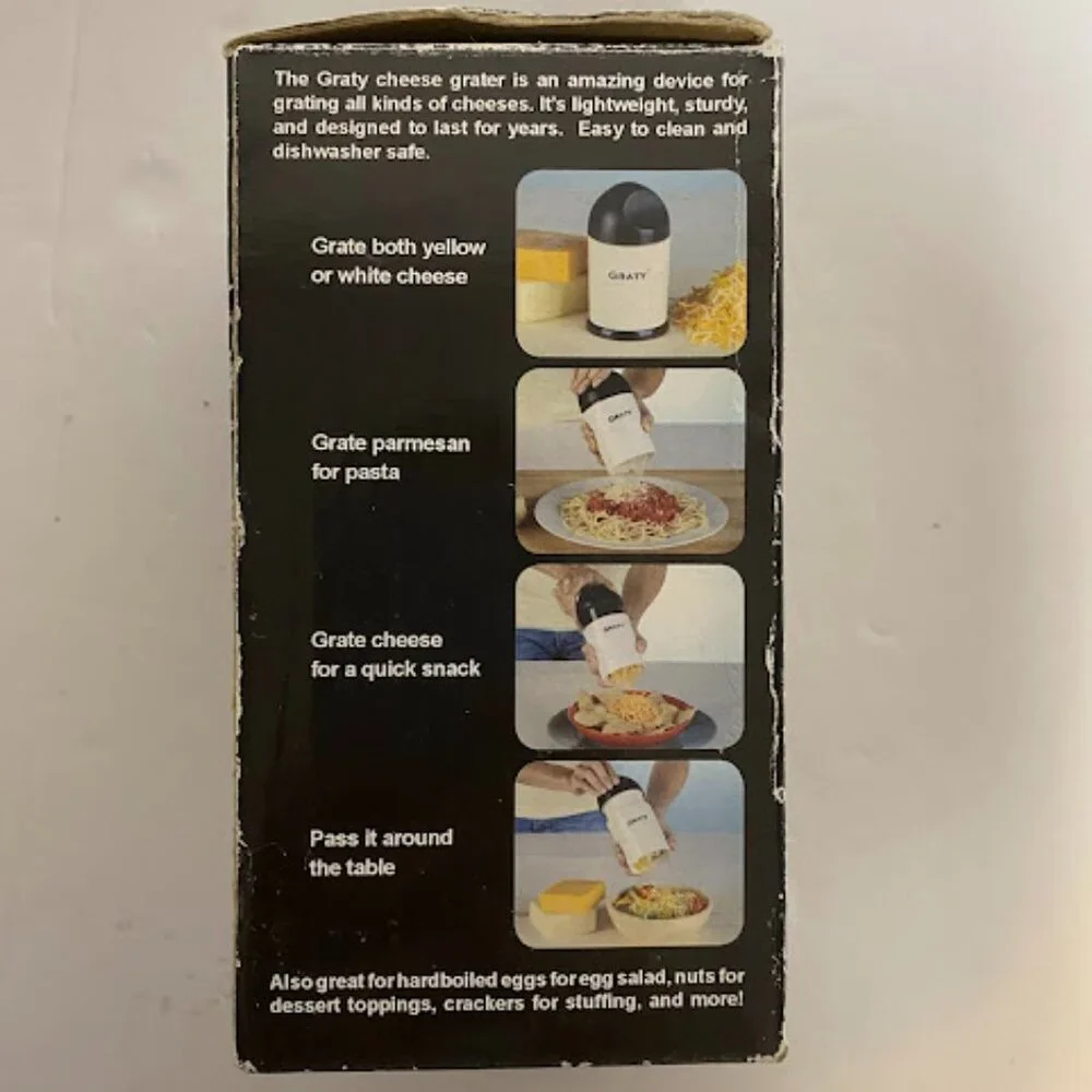 Graty Gourmet Cheese Grater 'As Seen On TV' Rotary Shredder with Blades